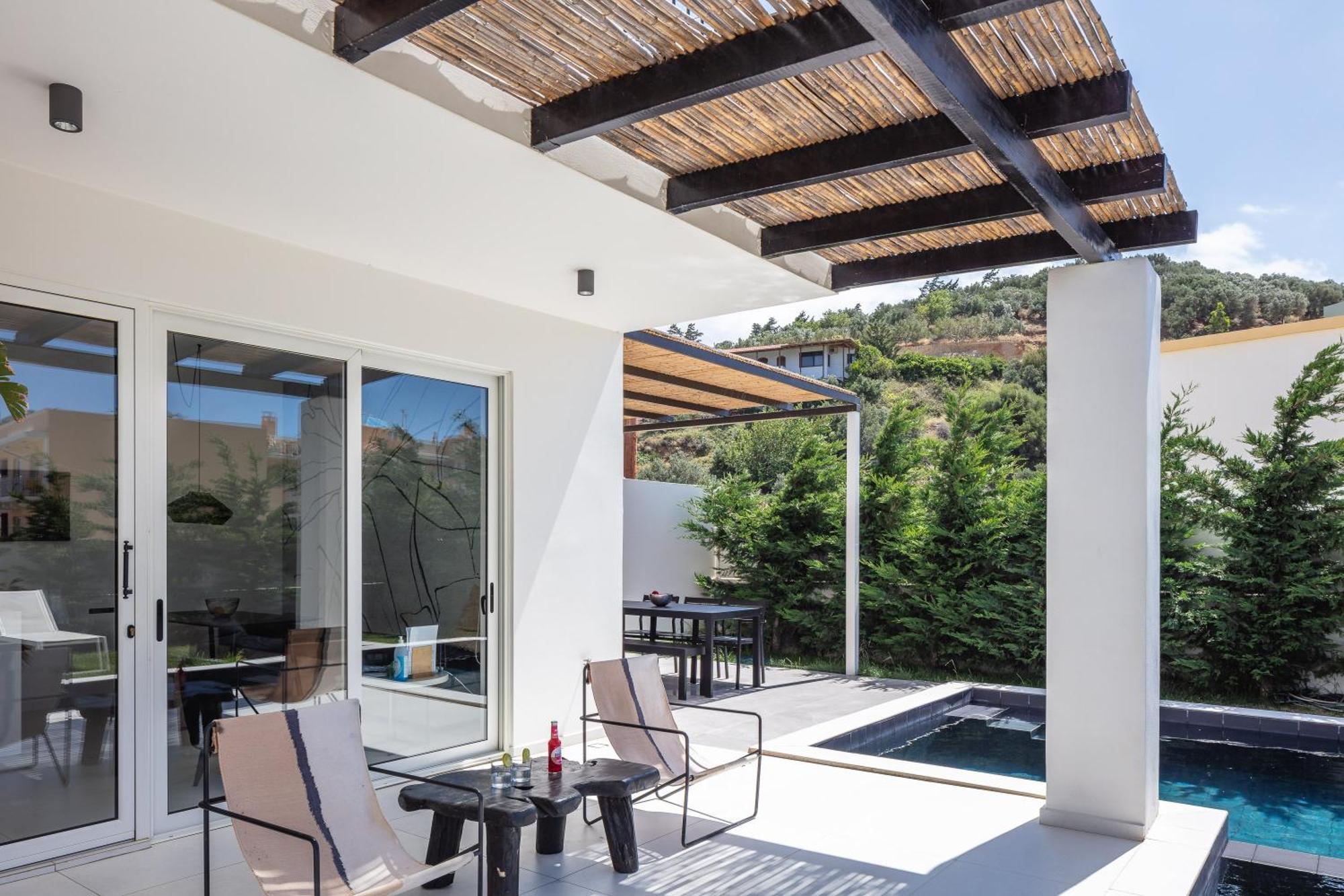 Modern Villa Casa Filo Verde With Private Pool & Bbq,200M From The Beach Plakias Buitenkant foto