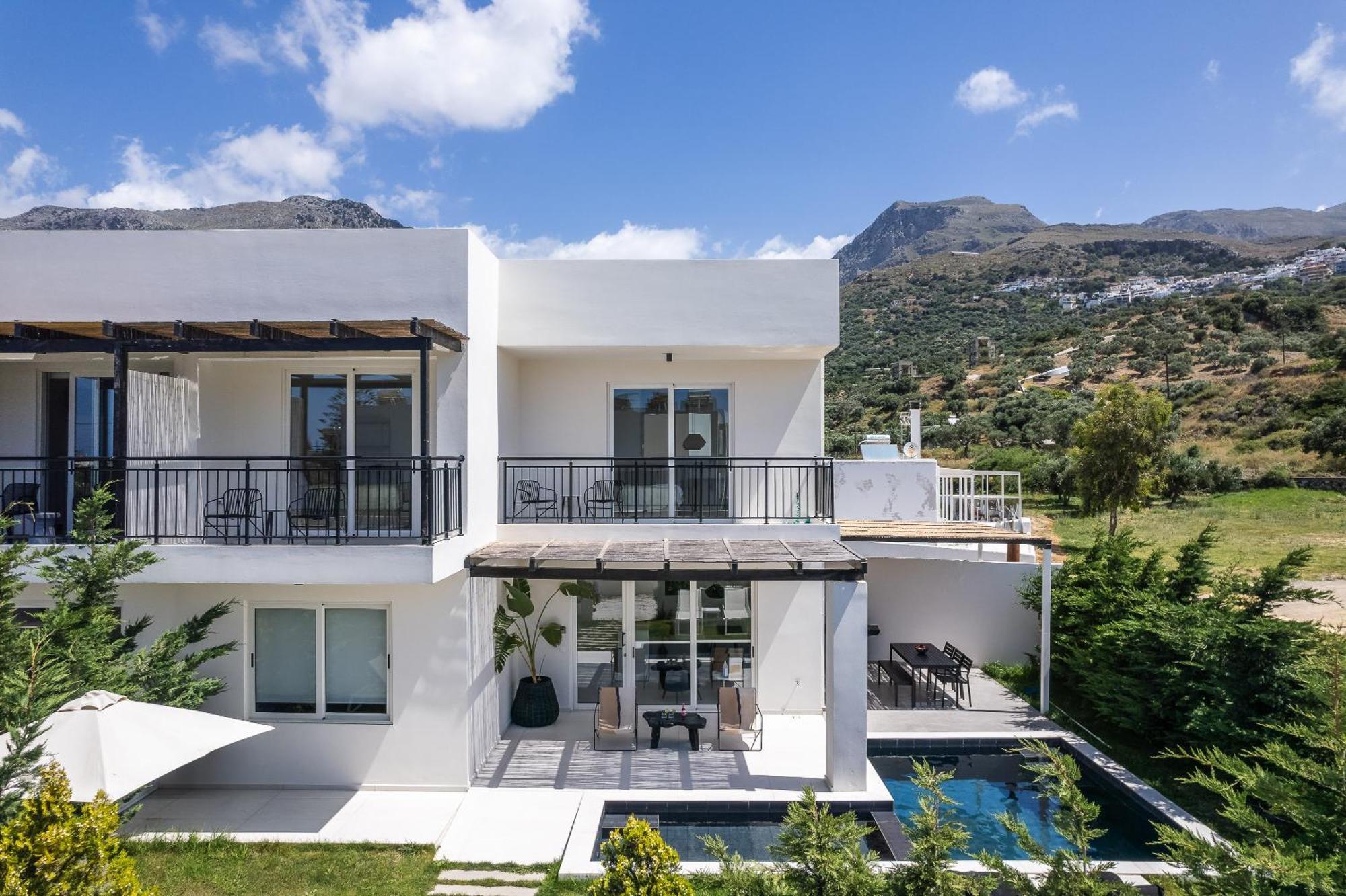 Modern Villa Casa Filo Verde With Private Pool & Bbq,200M From The Beach Plakias Buitenkant foto